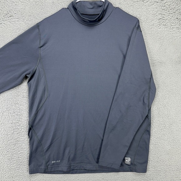 Nike Pro Combat Men Dri Fit Athletic Shirt XL Gray Performance Fitted Stretch